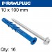 FRAME FIXING FF1 WITH HEX HEAD SCREW 10X100MM 16PSC PER TUB